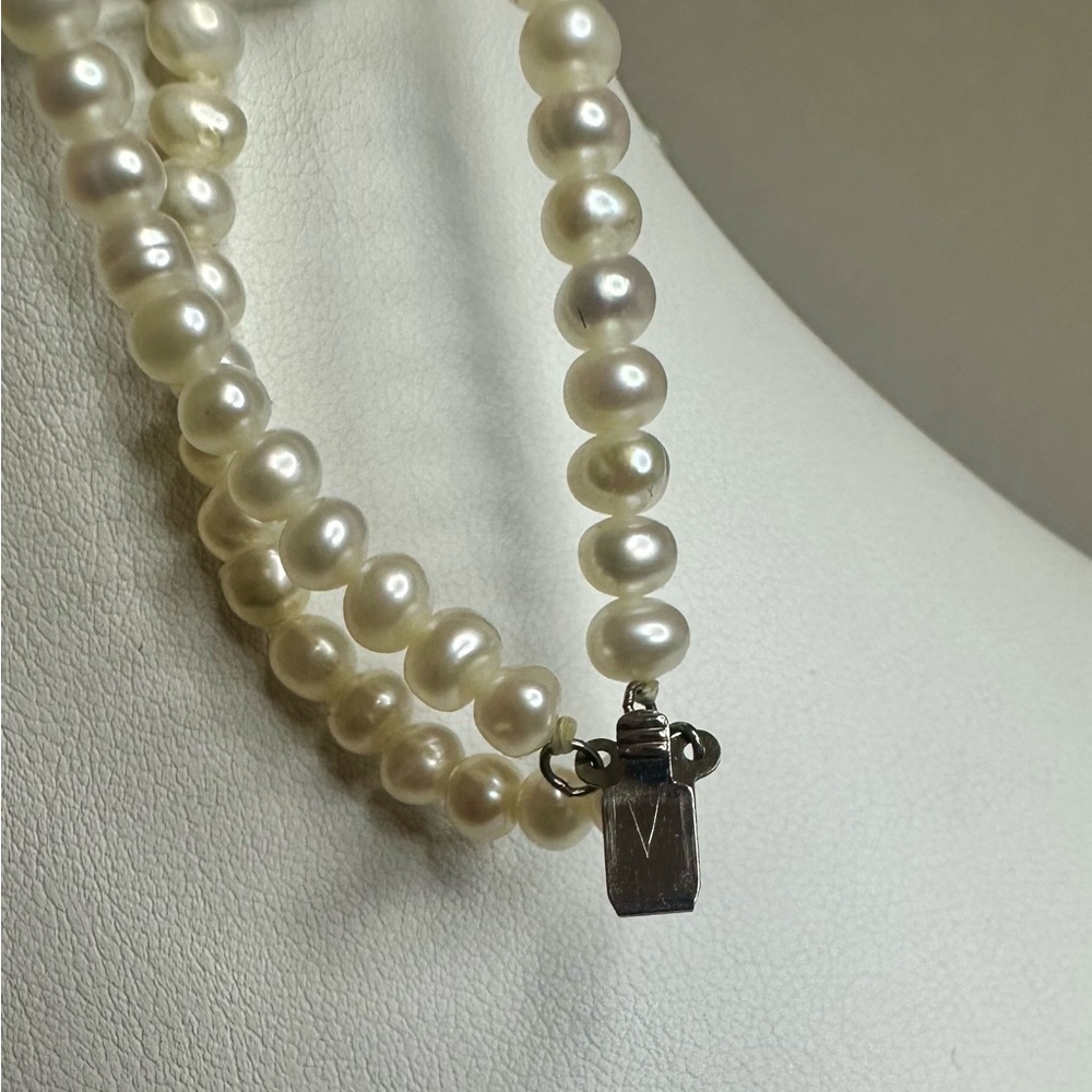 Danbury Mint Freshwater Pearl & Turquoise  3-Strand Necklace - Picture 12 of 12
